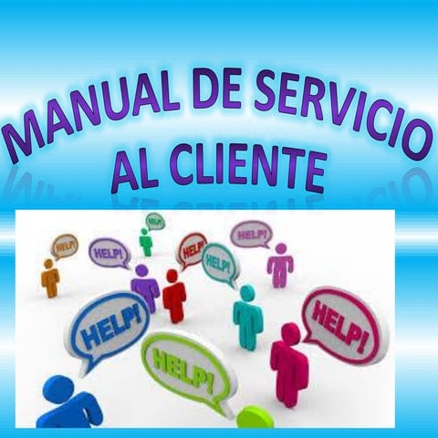 Manual de servicio al cliente 
