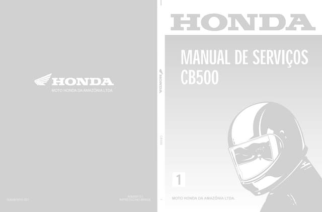 Manual de serviço cb500 00 x6b-my5-001 capa | PDF