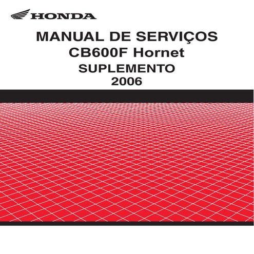 Manual de serviço cb600 f hornet ms (2006) suplemento   00x6b-mbz-002