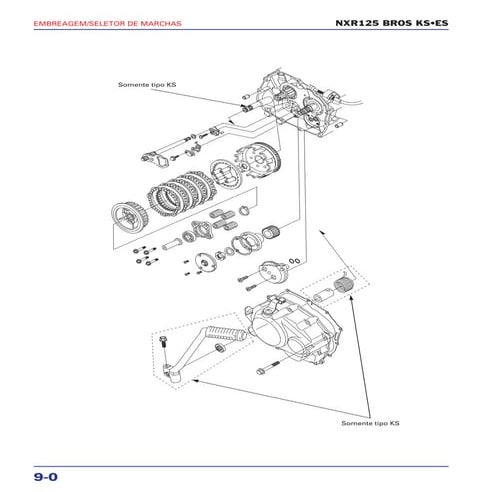Manual de serviço nxr125 bros ks es   00 x6b-ksm-001 embreagem