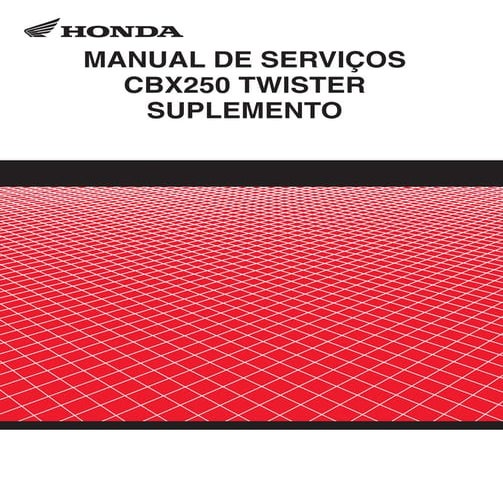 Manual de serviço supl cbx250