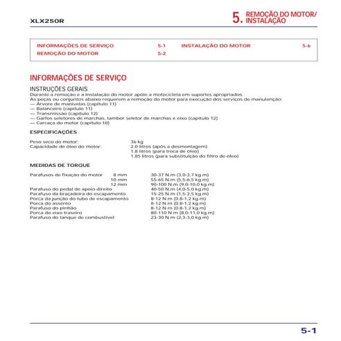 Manual de serviço xlx250 r (1984)   mskb7841p motor