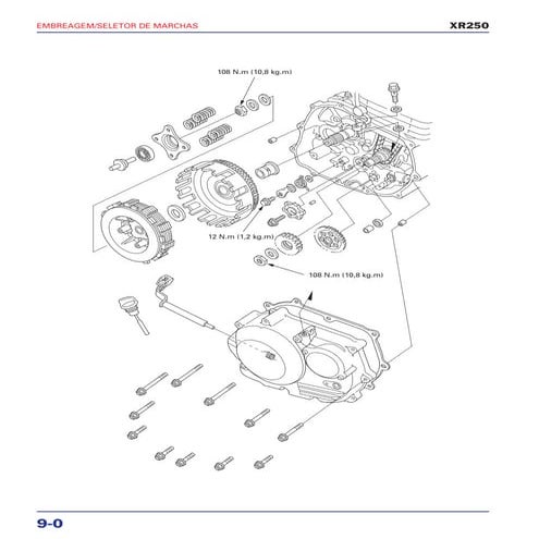 Manual de serviço xr250 embreagem