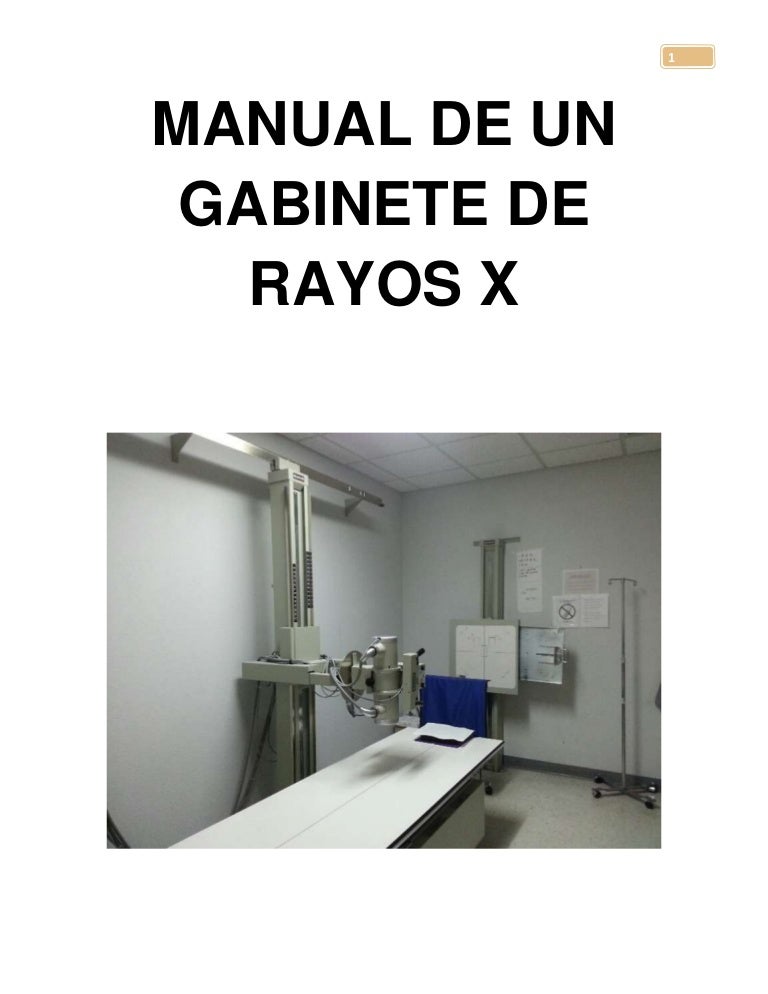 Manual de un gabinete de rayos x