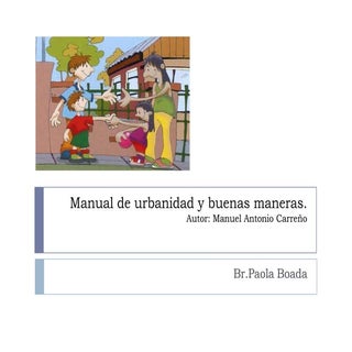 Manual de urbanidad y buenas maneras