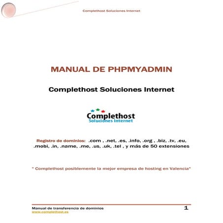 Manual de uso de phpmyadmin | PDF