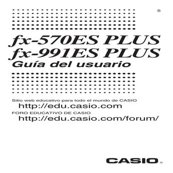 Manual de la calculadora fx 570 991-es_plus_s | PDF