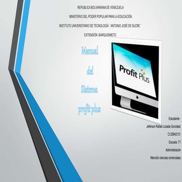 Manual de usos del sistema profit plus | PPTX