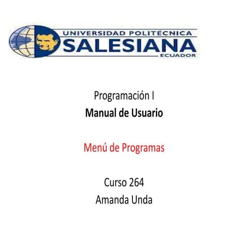 MENU DE PROGRAMACION EN VISUAL BASIC | PPTX