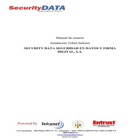 Manual de usuario instalacion token safenet | PDF