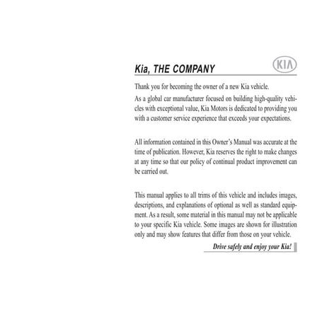 2020 KIA SORENTO OWNERS MANUAL PDF FREE DOWNLOAD visual data 7