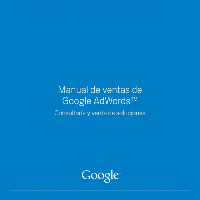 Manual de ventas de google adwords