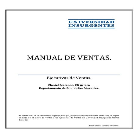 Manual de ventas.