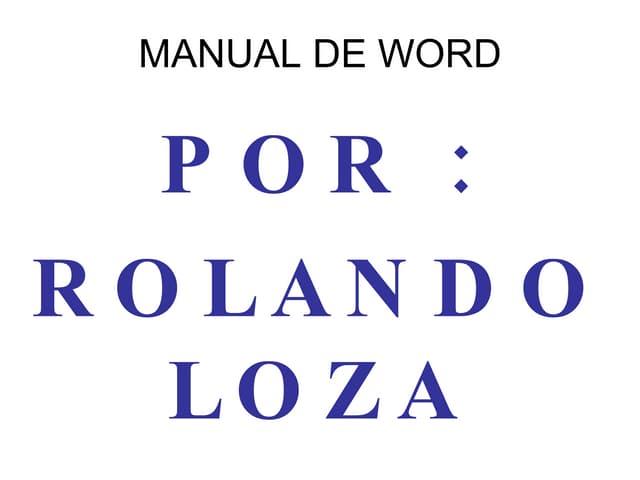Manual De Word