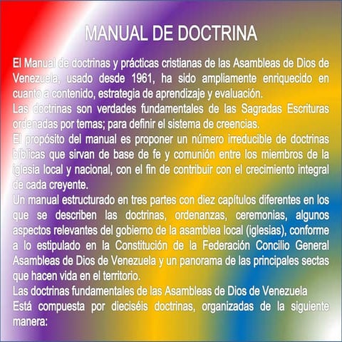 16 Doctrina de las Asambleas de Dios | PPT