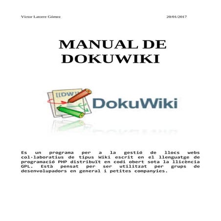 Manual DokuWiki Víctor Latorre Gómez