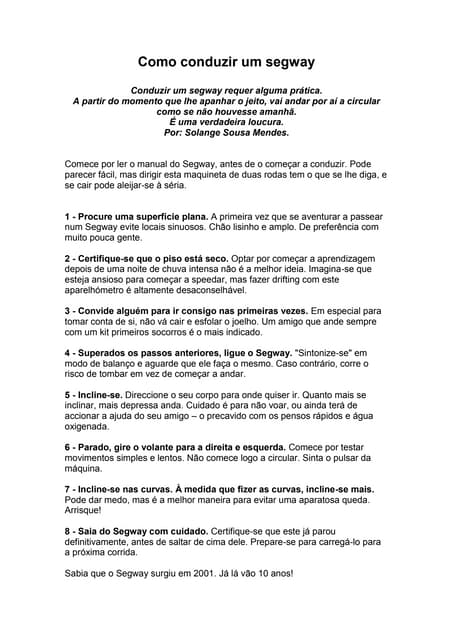 Manual do segway