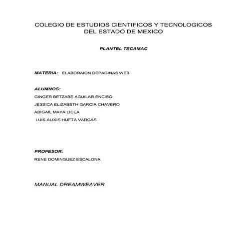 Manual  dreamweaver