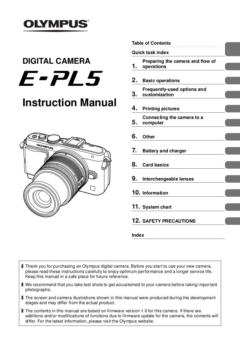 Manual e pl5 olympus