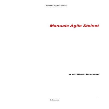 Manuale Agile Stelnet