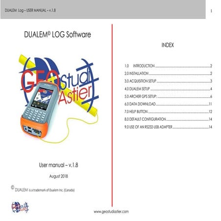 DualEM LOG software manual 1.8 | PDF