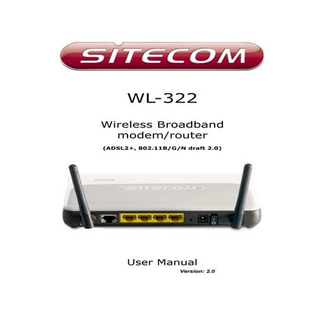 Manuale Router Sitecom Wl577