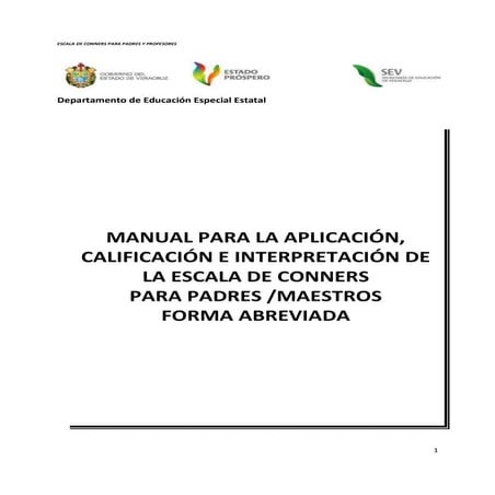 Manual escala conner