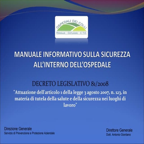 Manuale sulla sicurezza in ospedale