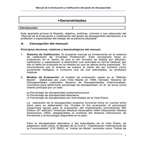 Manual Evaluacion Y Calificacion Discapacidad