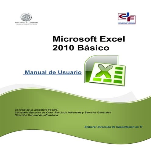 Manual de instrucción de microsoft excel 2010 | PDF