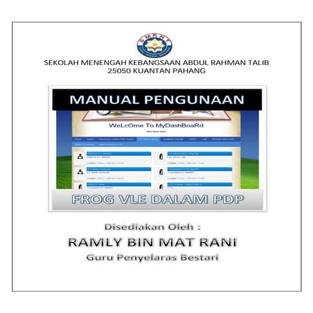 MANUAL PENGGUNAAN FROG VLE DALAM PDP