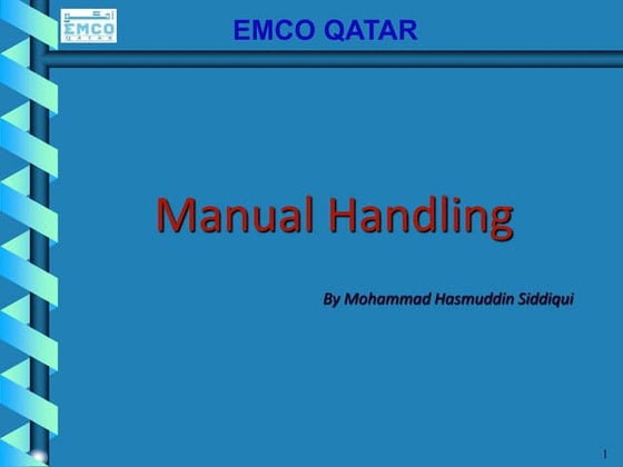 Manual Handling Training in Work Places | PPT