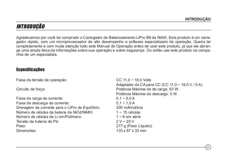 Manual imax b6