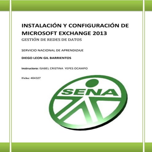 Instalación y Configuración de Exchange 2013 en Windows Server 2012 R2