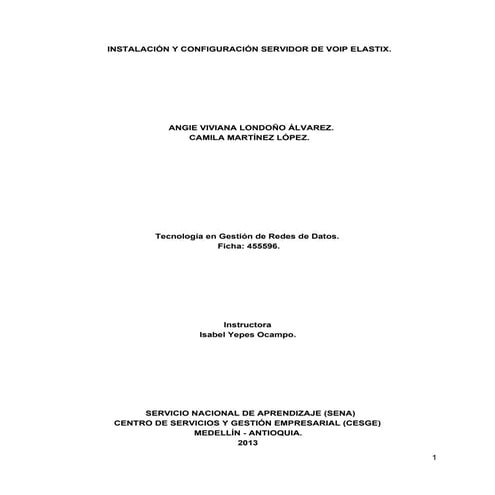 Manual instalación e implementación de Elastix