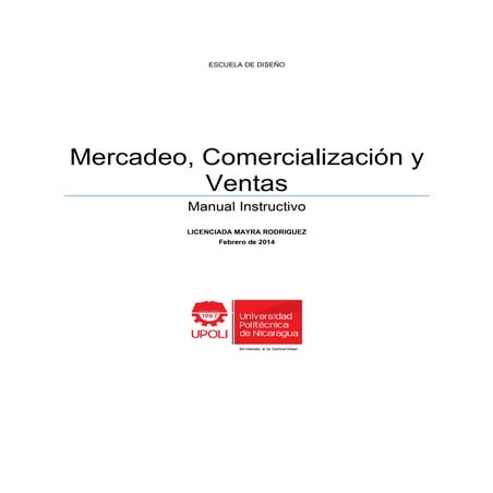 Manual instructivo Mercadeo Comercialización y Ventas para MiPymes
