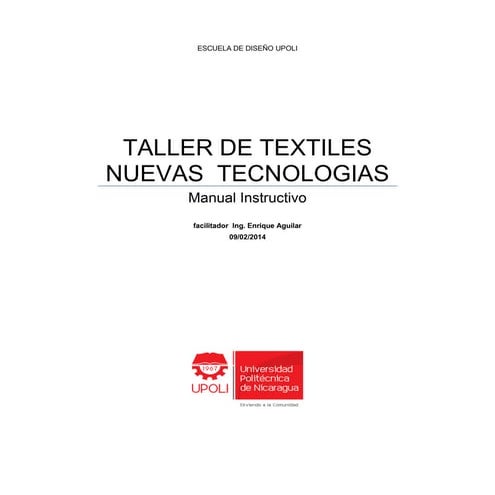 Manual instructivo Nuevas Tecnologías Textiles
