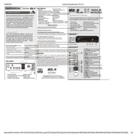 Manual instrução elsys 2.0 e 2