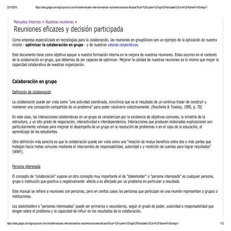 Manual interno de reuniones