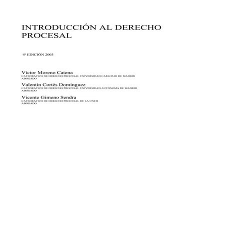 Manual  introduccion al d procesal gimeno sendra