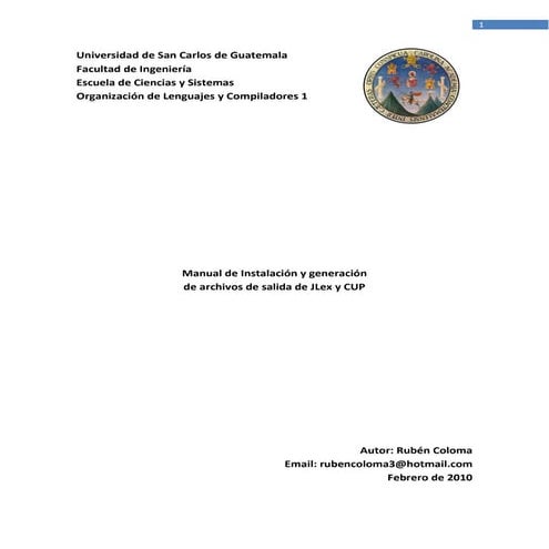 Manual Instalación JLex & CUP
