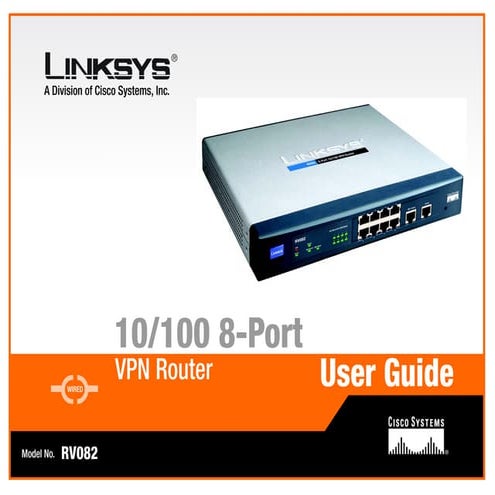 Manual linksys router_rv082