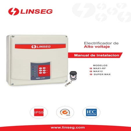 Cercas electricas de Costa Rica 8 lineas, con acero inoxidable, manual Linseg 