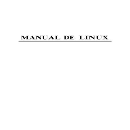 Manual linux