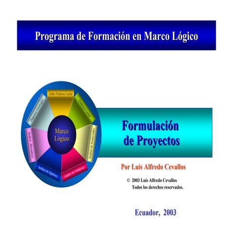 Formulación de Proyectos con Marco Lógico