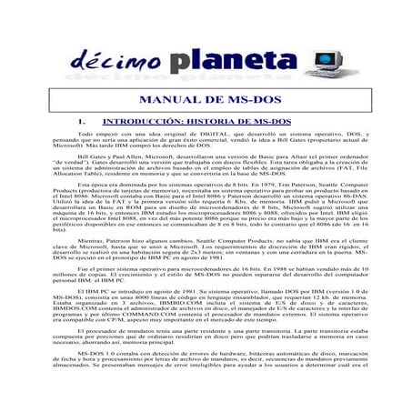 Manual ms dos | PDF