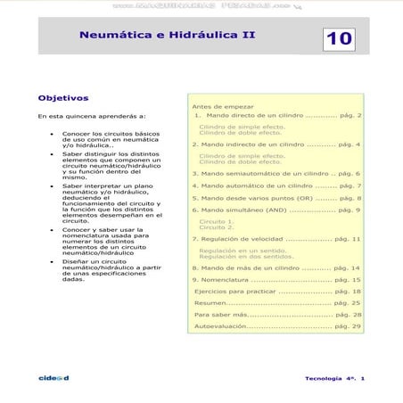 Manual neumatica hidraulica circuitos elementos mandos tipos clasificacion ci...