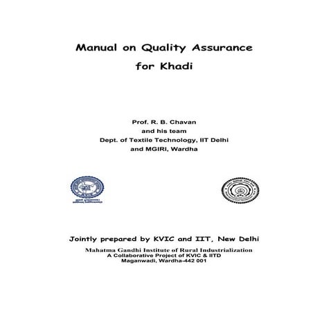 Manual on quality_assurance_for_khadi
