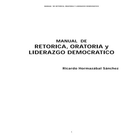 Manual oratoria