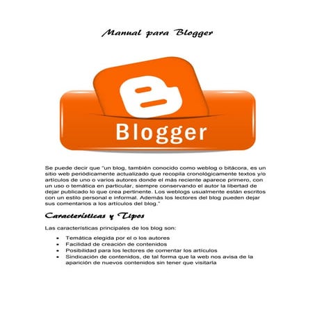 Manual Para Blogger